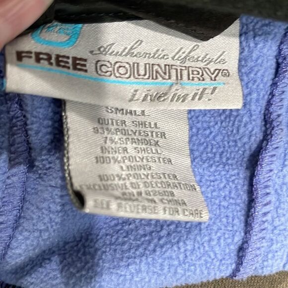 𝅺free Country Purple And Black Softshell Jacket Sz S - Picture 16 of 16